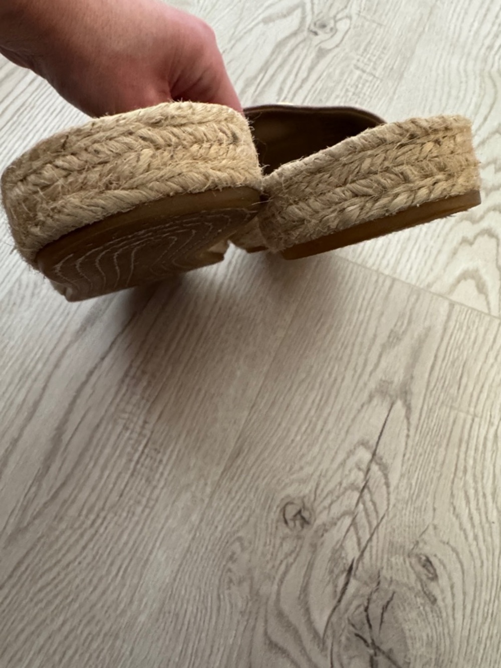 Tory Burch Footwear Woven Double T Espadrille Slide almond flour size 8 - Picture 7 of 9